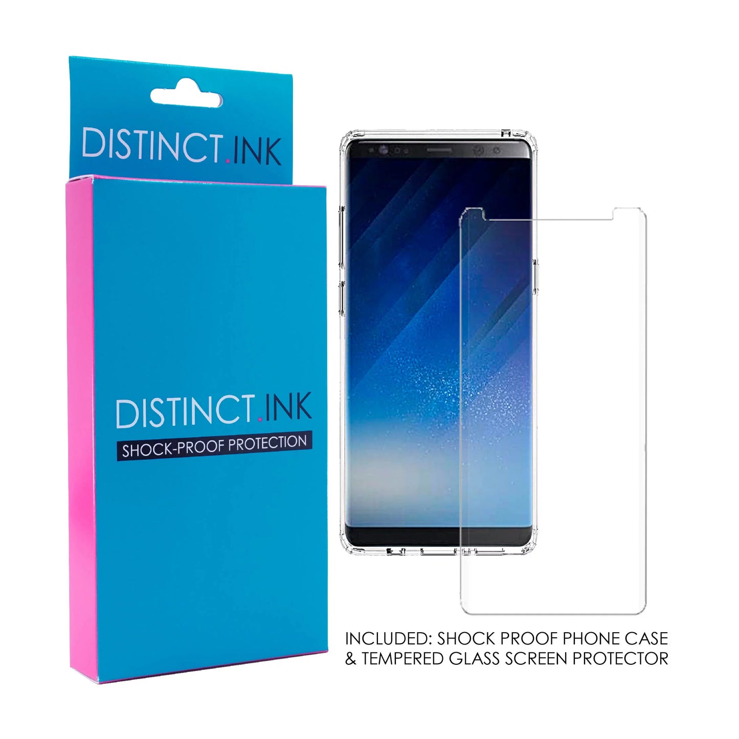 Moves Bumper, for Acrylic Galaxy Can Clear A Case Glass DistinctInk Tempered Samsung Screen Faith Protector TPU 8 - Note Back, Shockproof - Mountains Hybrid