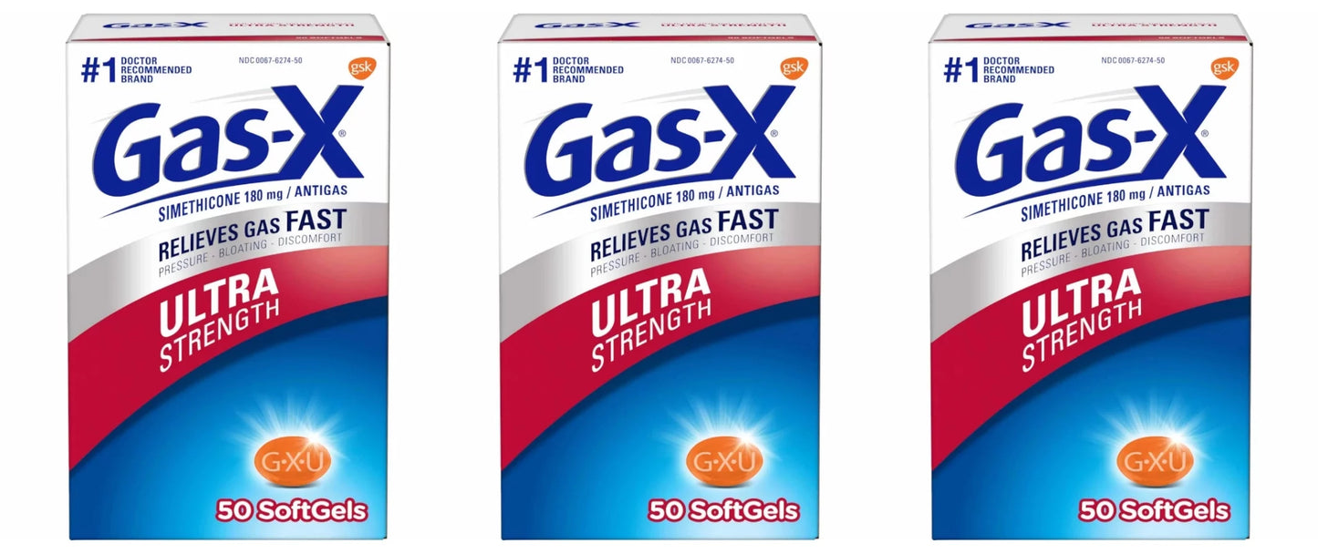 Softgels Ultra Strength Gels Soft ea 50 of 3) Gas-X (Pack