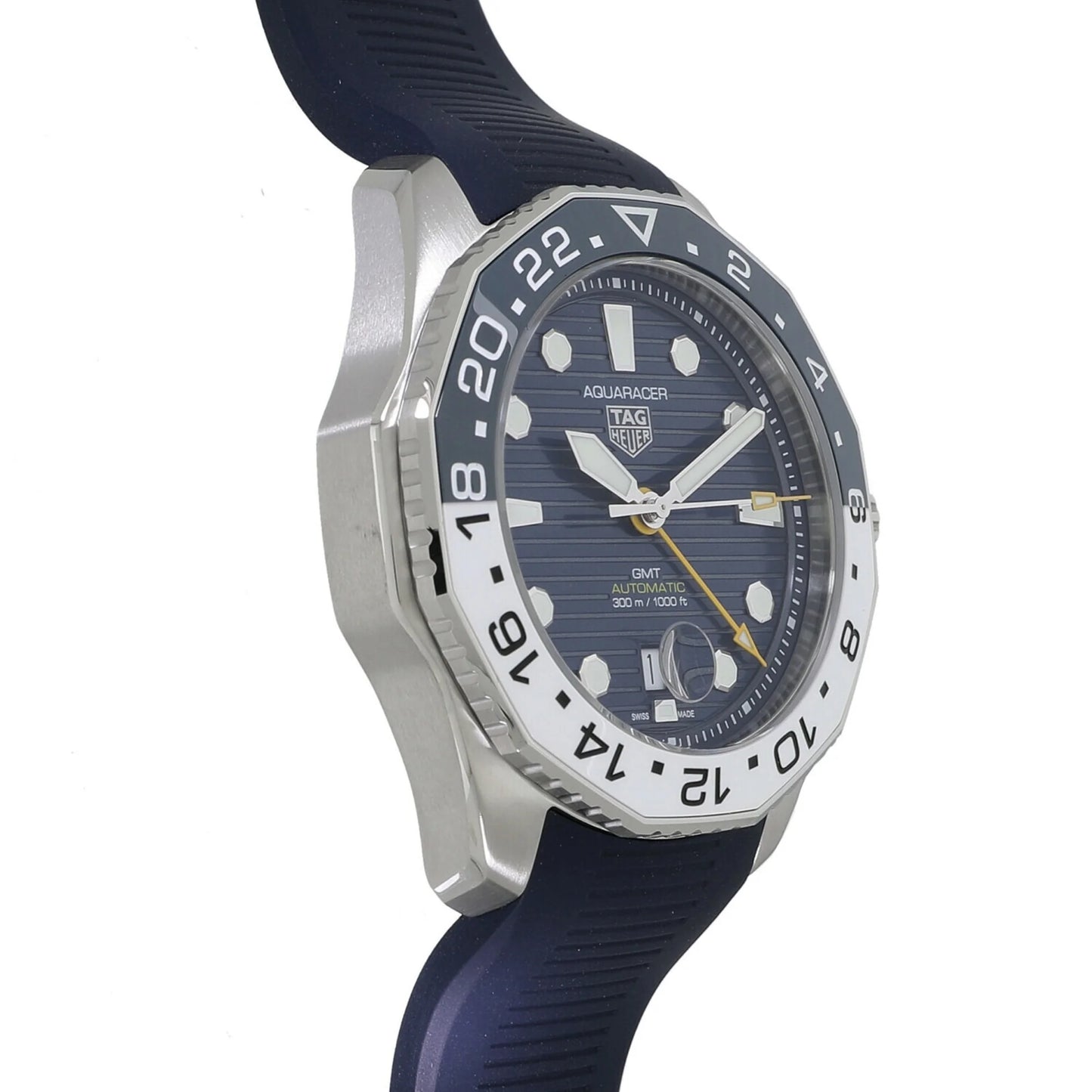 Caliber 7 300 (New) Tag Watch WBP2010.FT6198 GMT Heuer Blue Aquaracer Men's Pre-Owned Professional