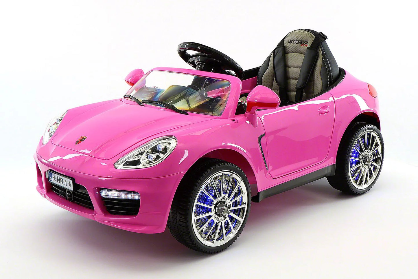 V Ride-On Moderno 12 Kiddie Kids Powered Roadster Pink