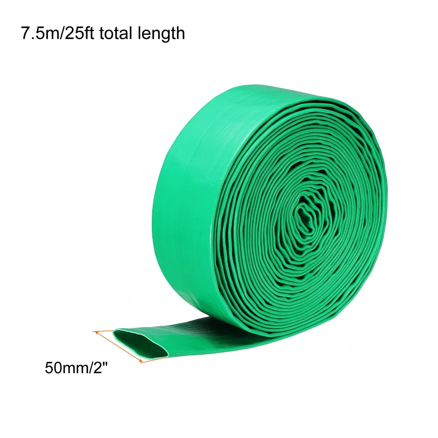 Pool Pressure 0.3MPa 25ft High Dia Hose Reinforced Hoses PVC 2" Swimming Discharge Backwash for