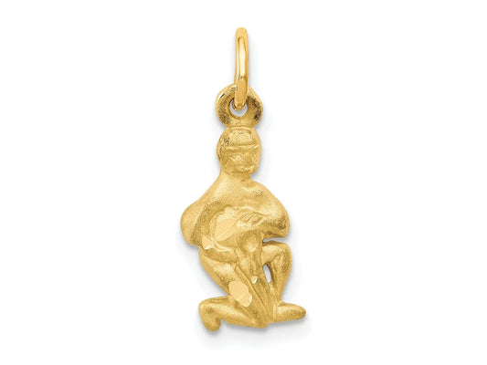 20 Gold 8 FJC Finejewelers Aquarius kt Charm x mm Yellow Zodiac 10