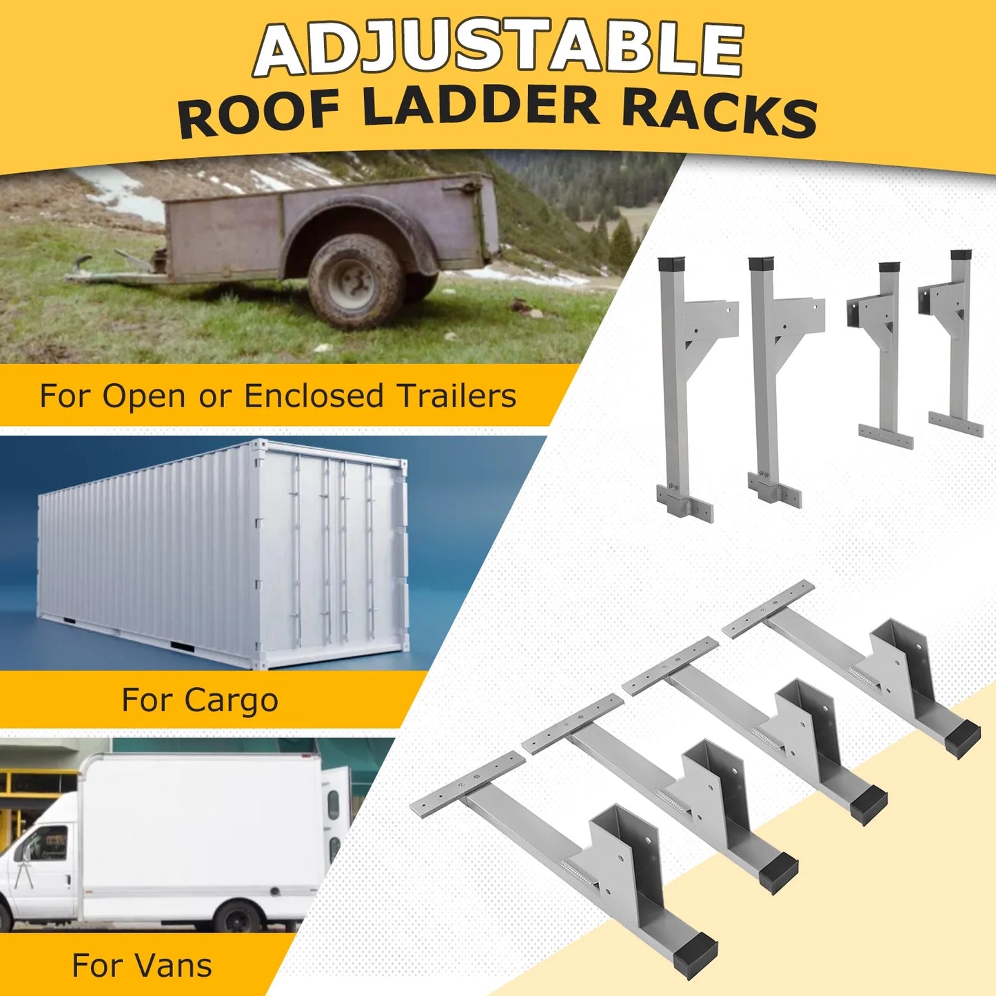 Trailers Rack Bracket Ladder Vans Roof for Enclosed Cargo Kojem Adjustable Kit