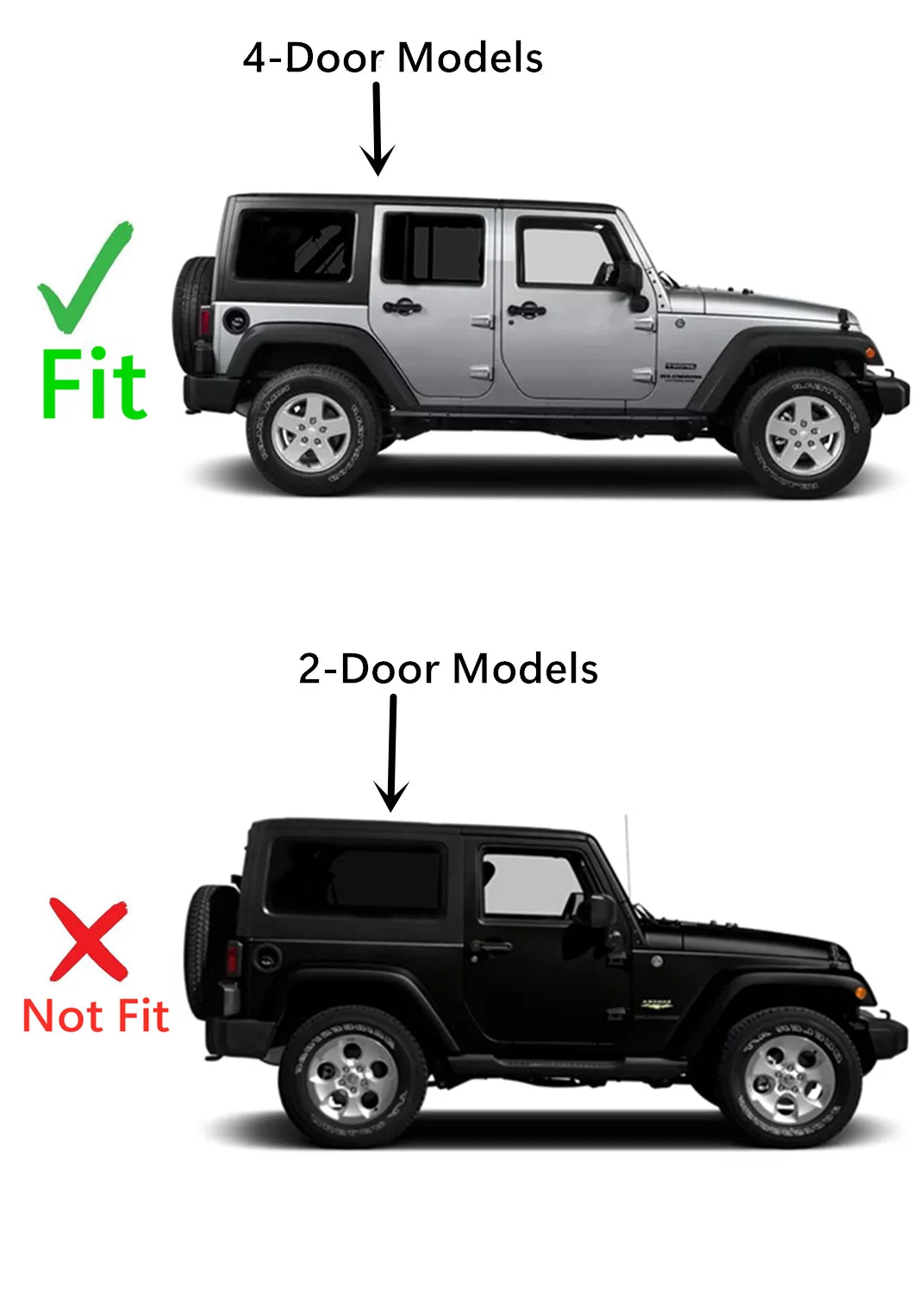 4 Door / Jeep Window 2018 Quarter Door Rear Passenger Wrangler Wrangler JK Models 4 Glass Compatible 2011-2017 Quarter with Side Right Models