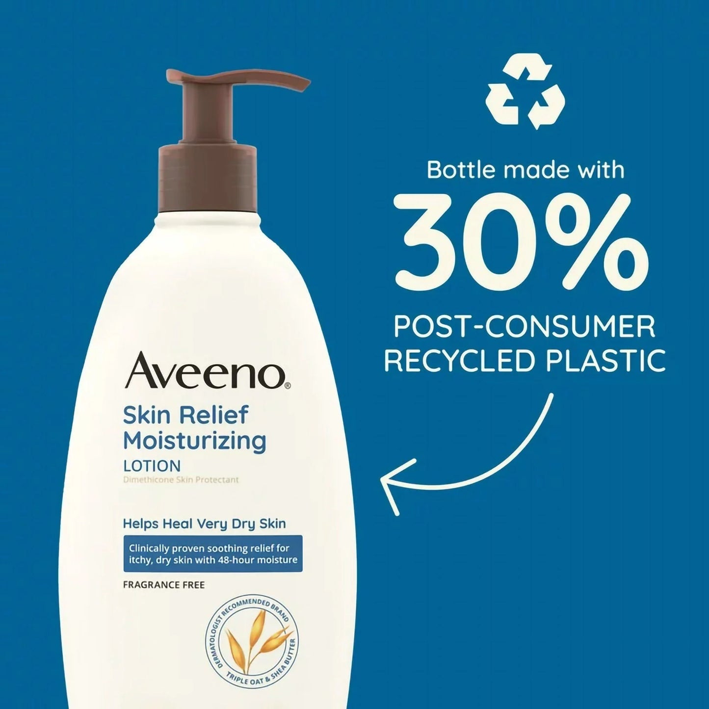 Unscented Bottle Aveeno 12 Lotion Body and Relief Moisturizer Hand (EA/1) Skin oz. Pump