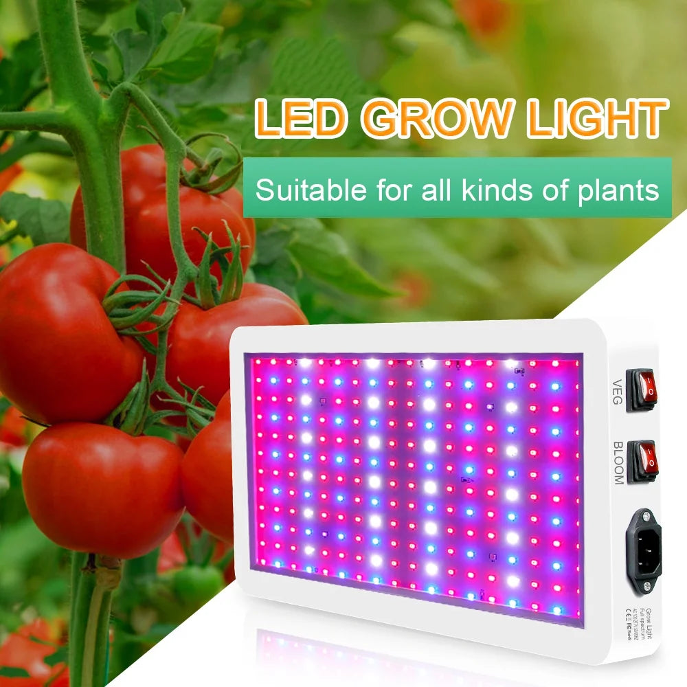 Spectrum Full Plants for Indoor Ideal IP65 Flowers Light Greenhouse Waterproof Grow for Dual Switch Aibecy Seedlings LED 2000W