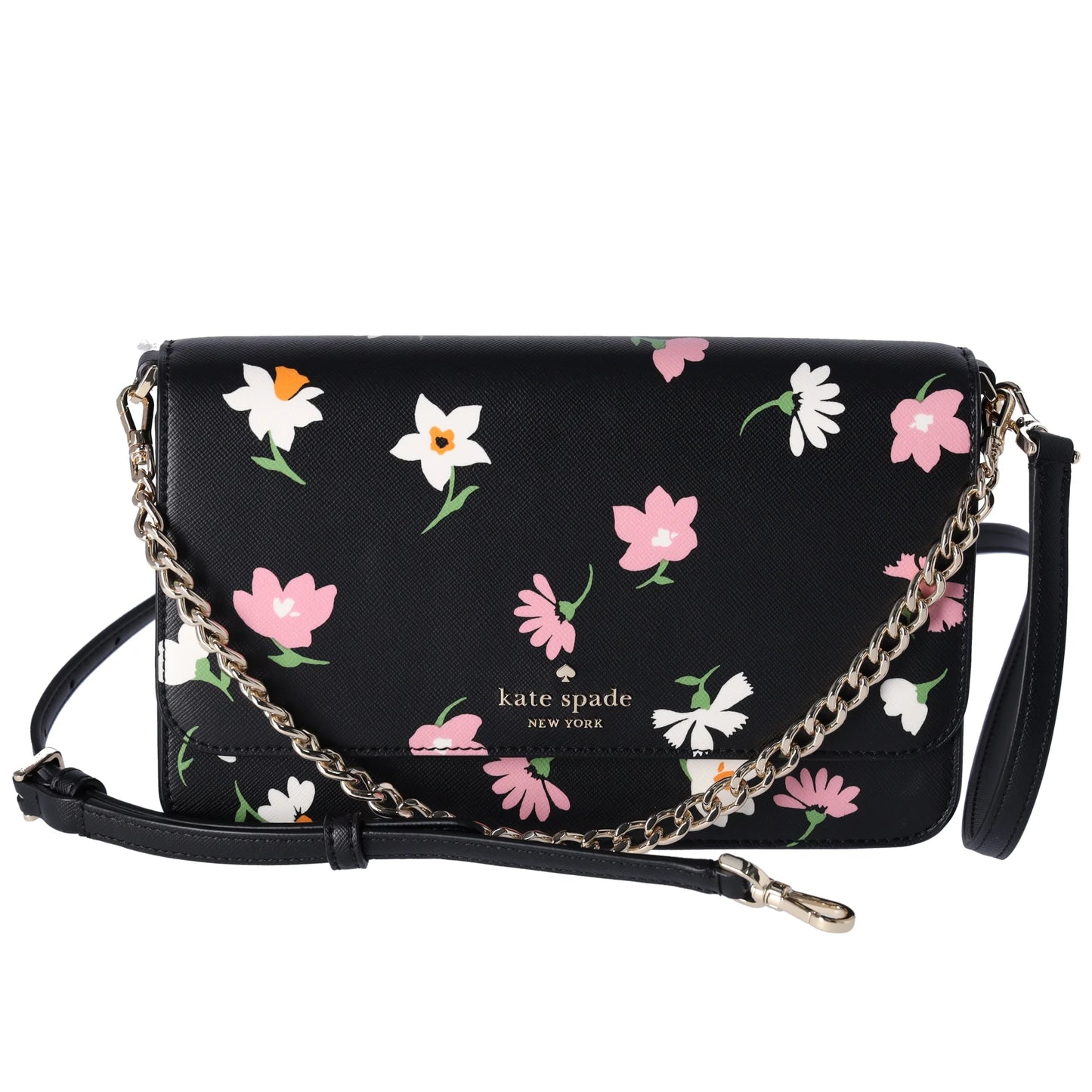 Spade Floral Crossbody KF441 Convertible Black Madison Kate Waltz Flap