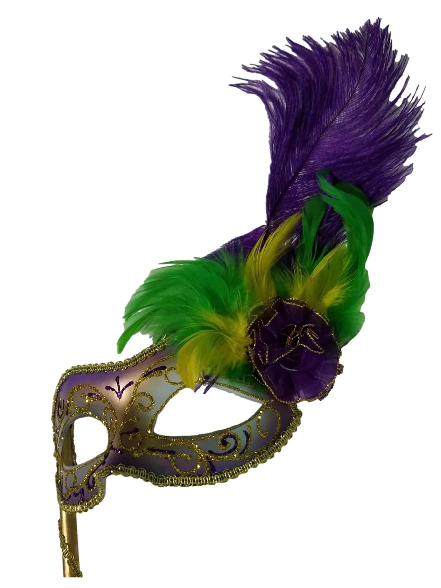 Mardi Mask with Handle Gras Disguise