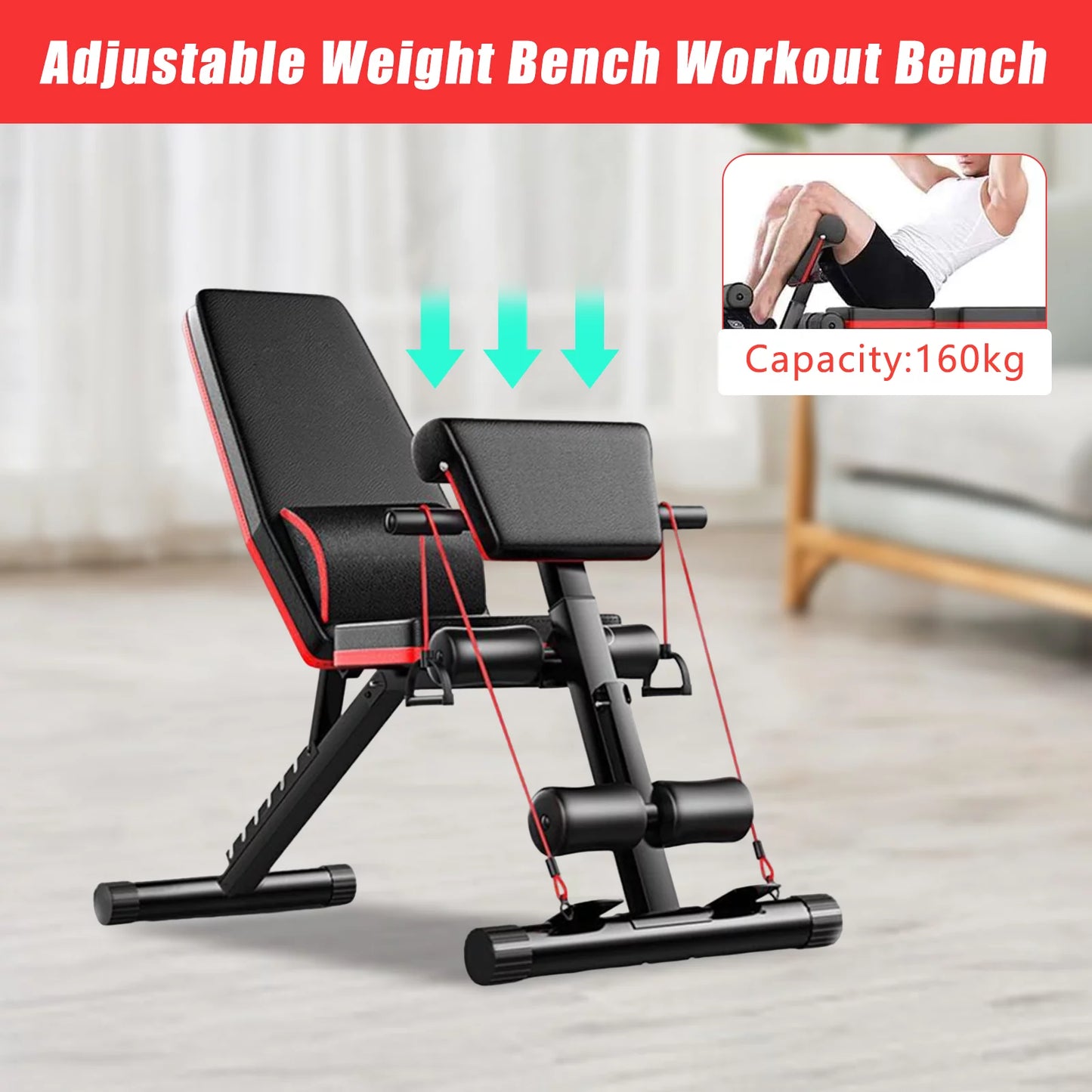 Bench Decline Workout Body Folding Full with Exercise TOOL1SHOoo Gym Adjustable for Incline Foldable Home Weight Fast