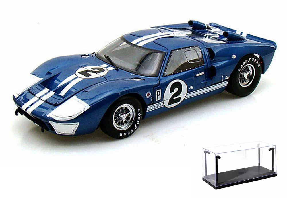 - Display Package LED Case Model - Ford & MK Diecast Scale Blue Toy w/LED Car SC401 Diecast Display GT-40 White Car II 1/18 Case Stripes #2, w/ - 1966 Shelby