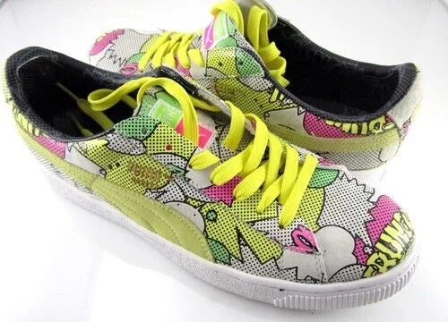 MULTI SHOES BASKET DOPE COMICS SIZE PUMA PRINT 10 SNEAKER 68 COLOR LOW MEN NEW