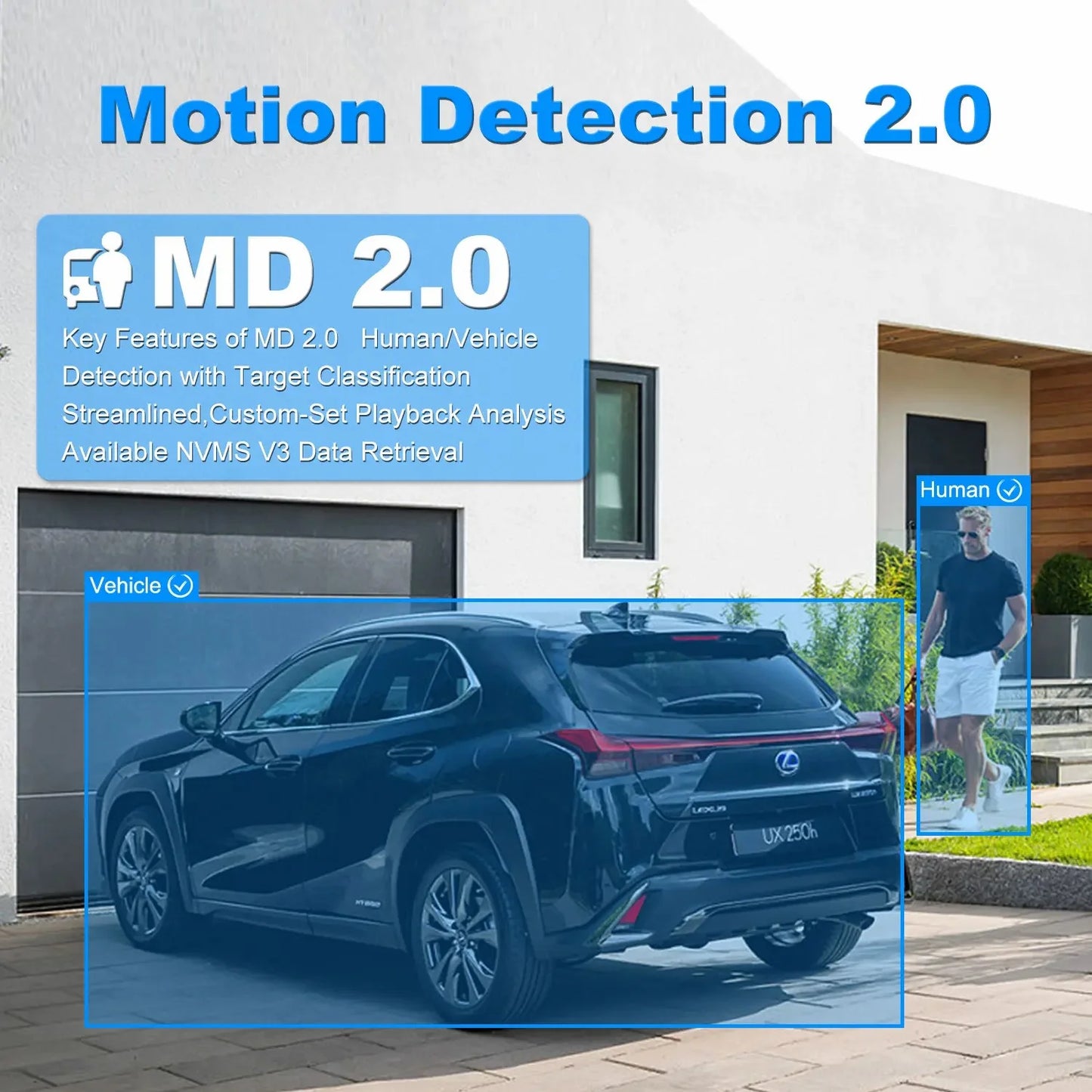 Built Camera H.265 30m Camera ANPVIZ IP 4X Human IP66 Vehicle Detection 8MP Mic Distance IR Zoom in Support