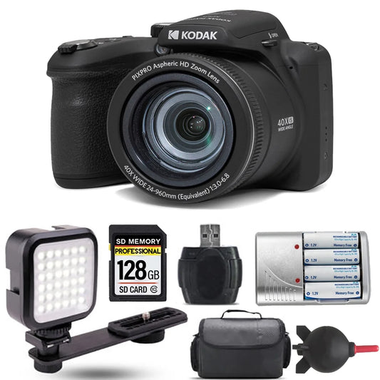 PIXPRO LED Digital 128GB (Black) AZ405 Extra Kodak Camera - + Kit + Battery