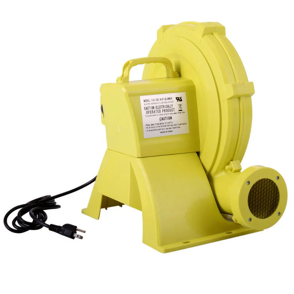 and Fan Yellow Air for Inflatable Castle, Blower, Safe, - 680 W Bounce Water Green Portable Slides, Pump