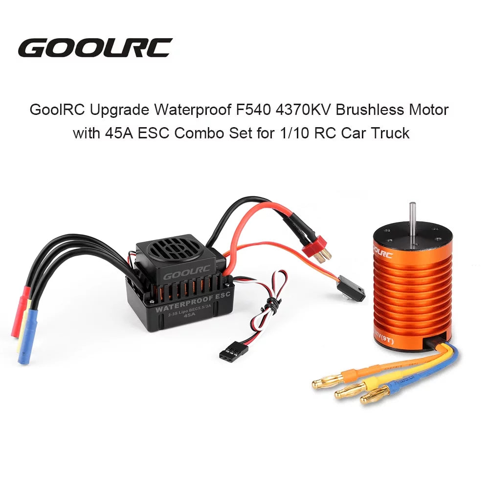 110 Combo RC GoolRC Motor Upgrade Brushless ESC 4370KV 45A Truck Car with Set for F540 Waterproof