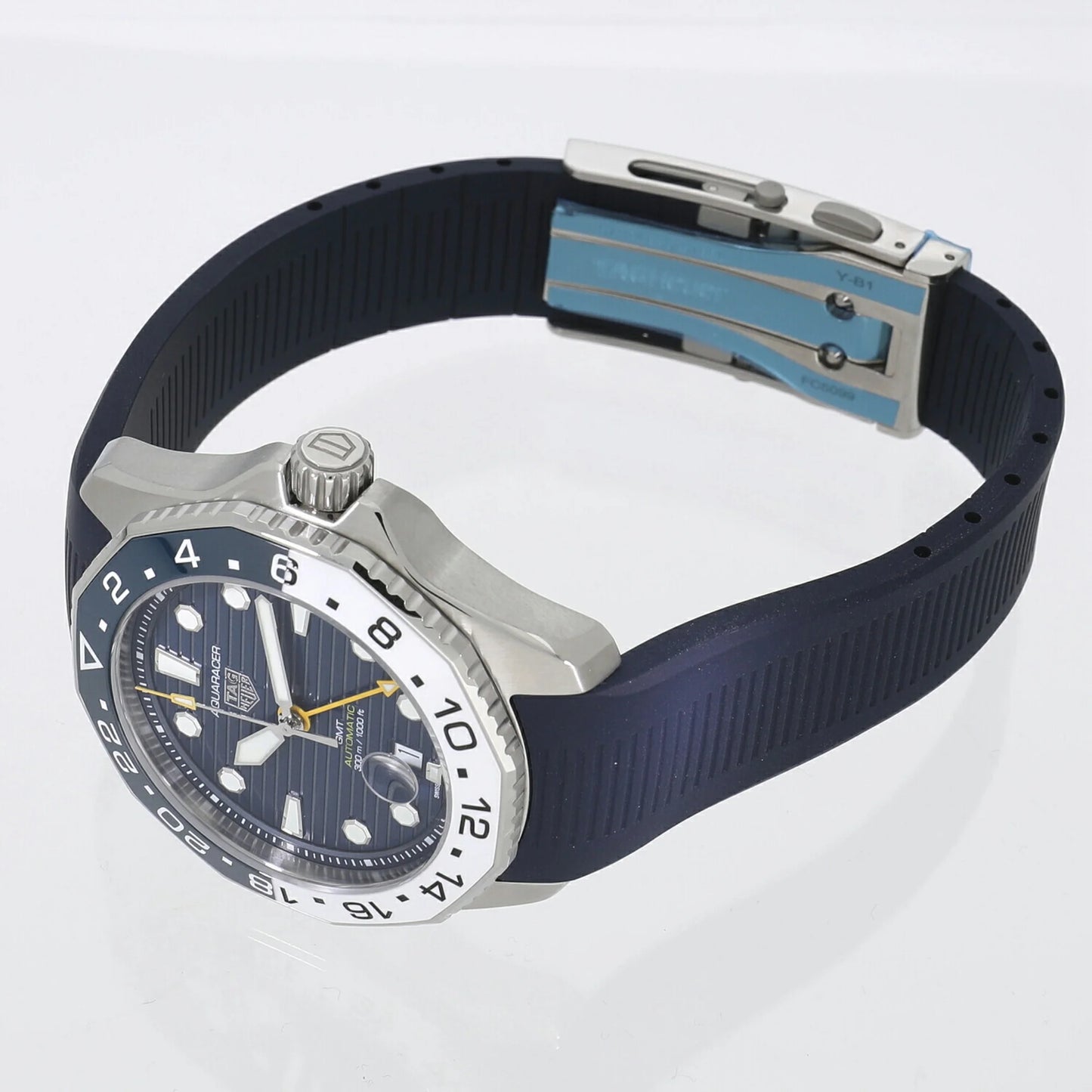 Caliber 7 300 (New) Tag Watch WBP2010.FT6198 GMT Heuer Blue Aquaracer Men's Pre-Owned Professional