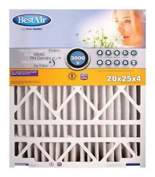 MERV 13 4 x Filter 20 of 2) Air in. x D 25 W BestAir in. (Pack H in. Pleated