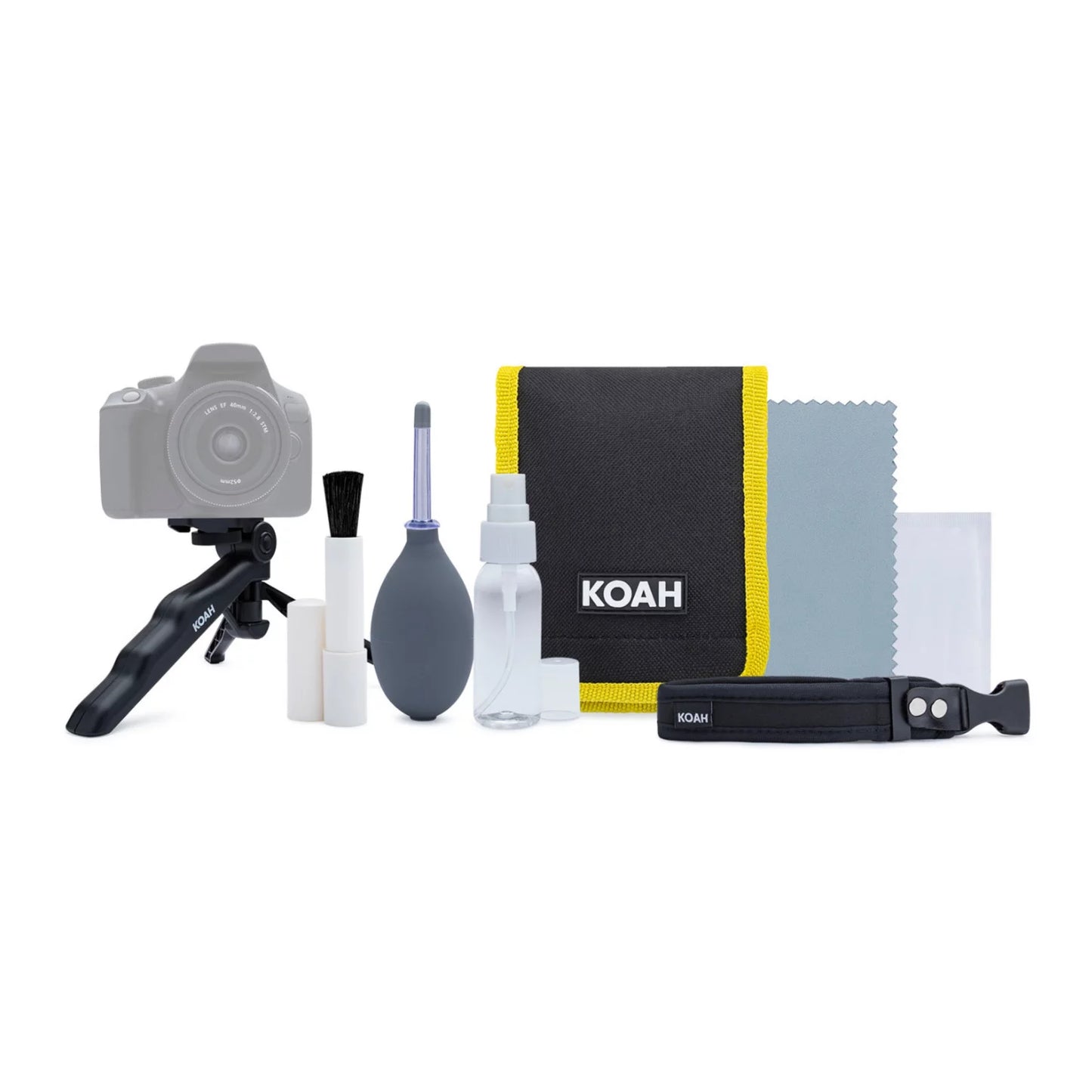 (Black) Cleaning Strap, Body Card & with SD Camera III Kit, 64GB Pentax K-3 Mark