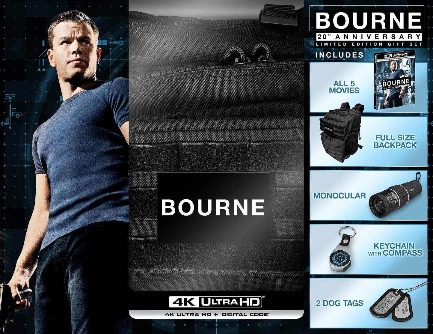 Set [UHD] HD) - (4K Complete Anniversary Gift The Collection 20th Bourne Ultra Limited Edition