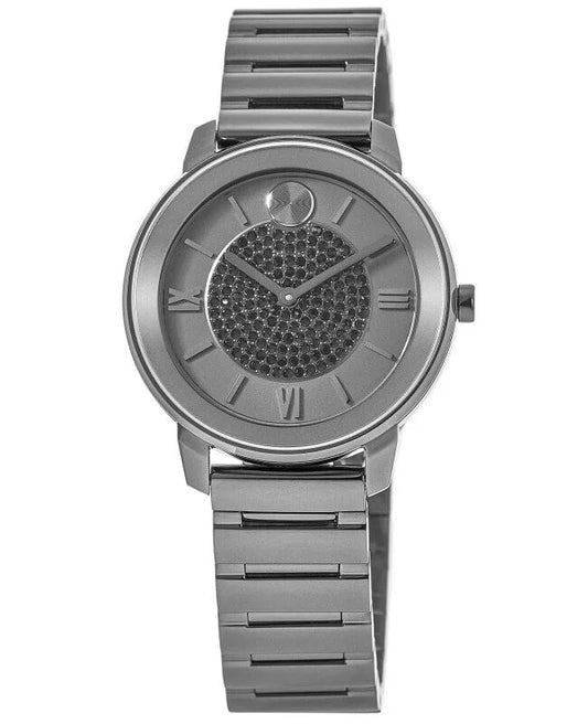 Women's 3600636 Trend Crystal Pave Grey Movado Dial Watch