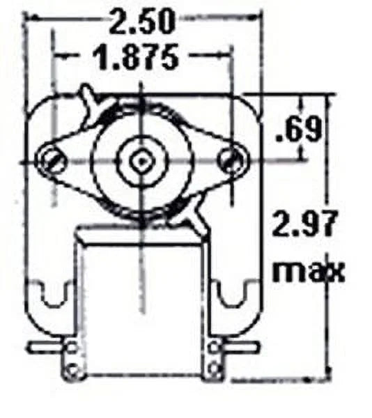 RPM Fan Motor amps rotation) C-Frame Refrigeration 1100 (CW .74 # 120V K114 Fasco