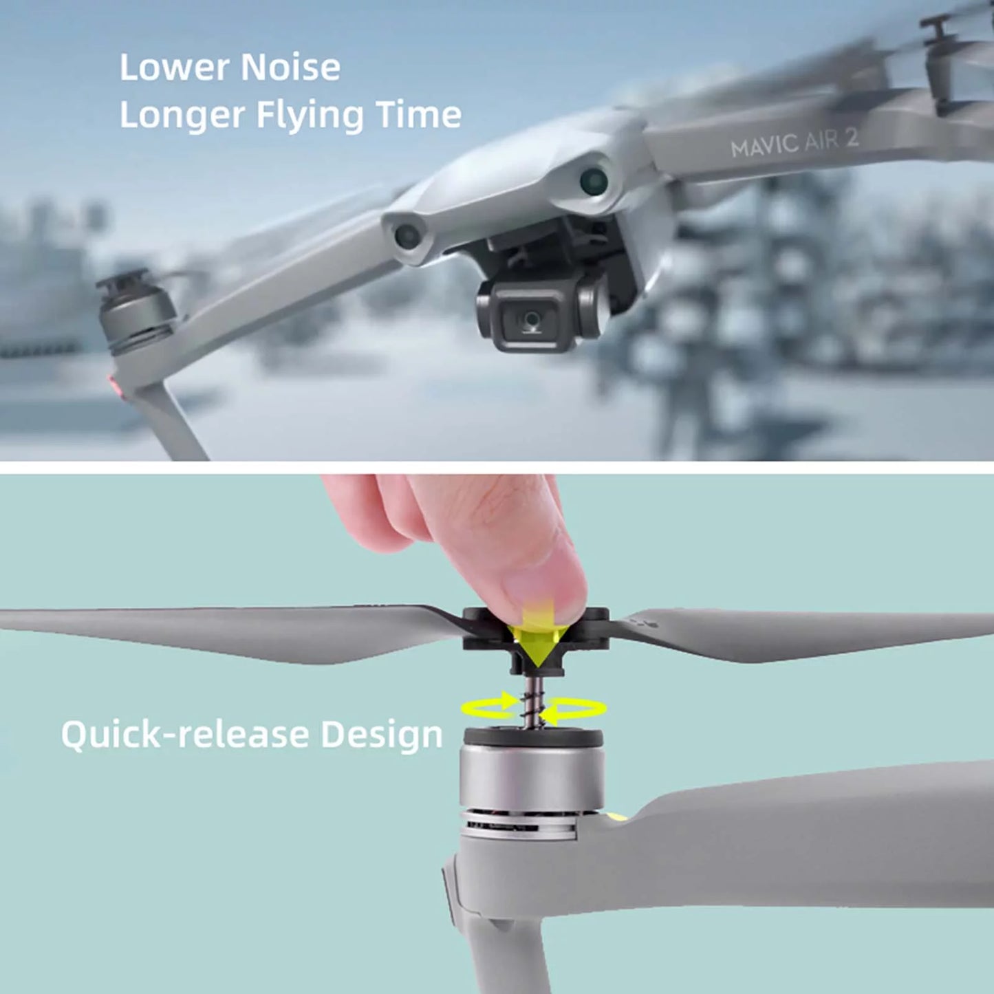 4pcs MAVIC with Easy Drone 2 Install AIR Carevas Replacement Propeller Noise to Disassemble Low for