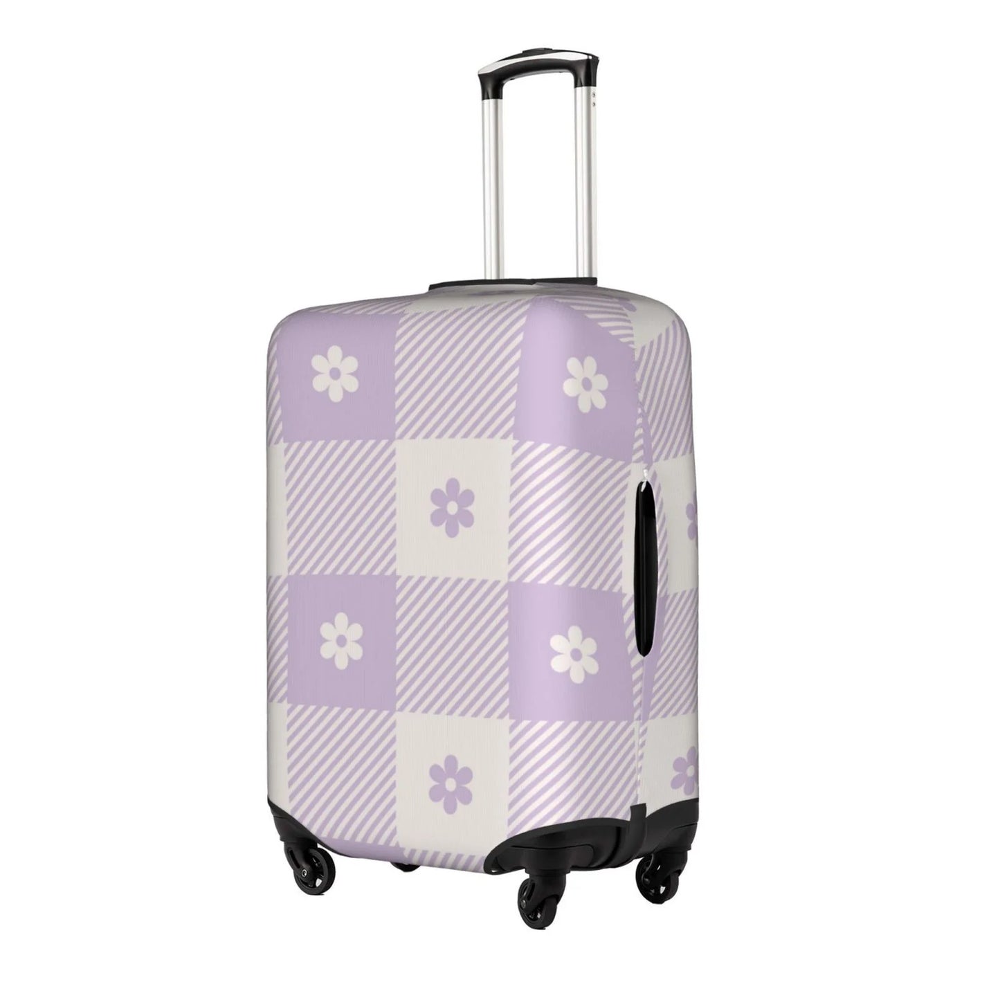 Suitcase Luggage Purple Suitcase Protector- Buffalo Plaid Floral Kll Cover Cover