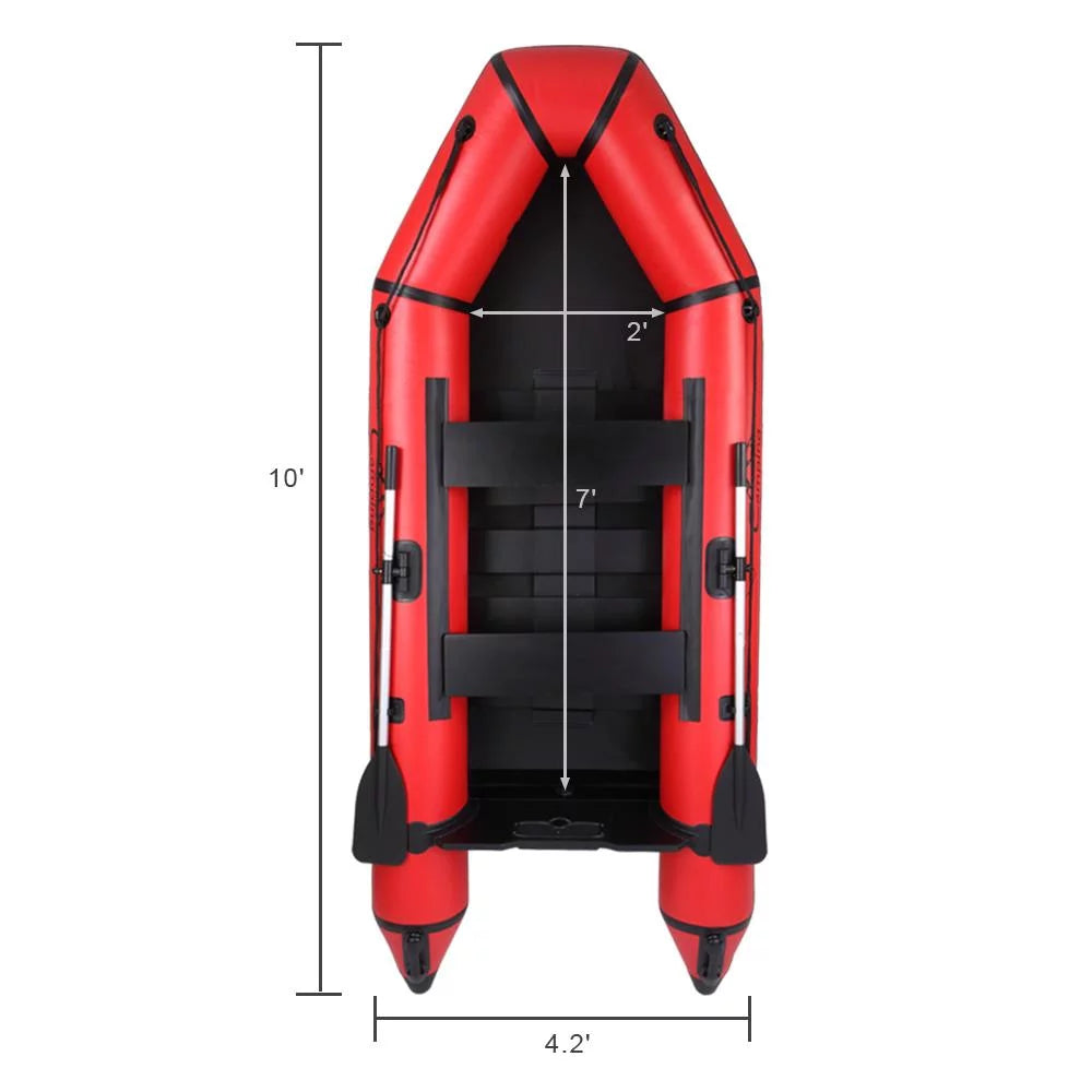 Boat Assault Campingsurvivals Fishing 10ft PVC Inflatable Red