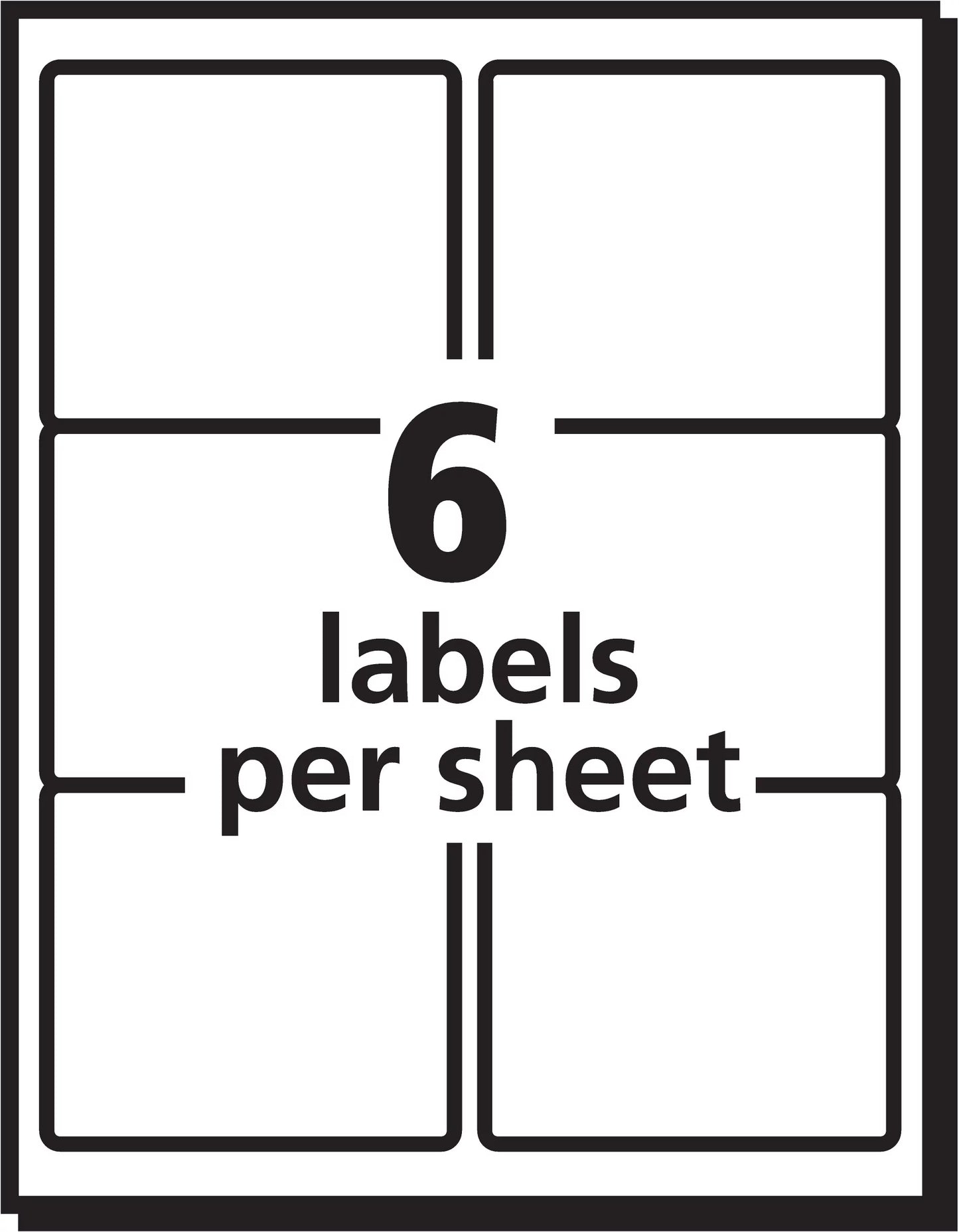 x Adhesive, 600 4", (48464) Avery 3-1/3" EcoFriendly Labels Shipping Labels, Permanent