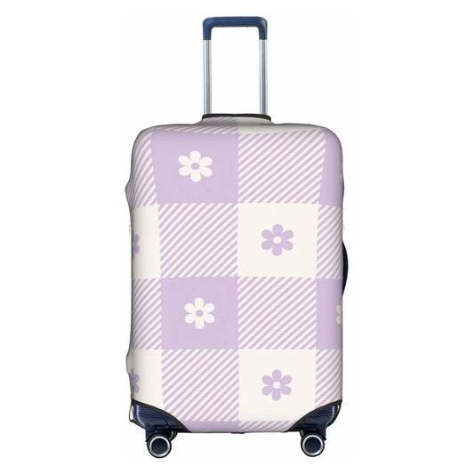 Suitcase Luggage Purple Suitcase Protector- Buffalo Plaid Floral Kll Cover Cover