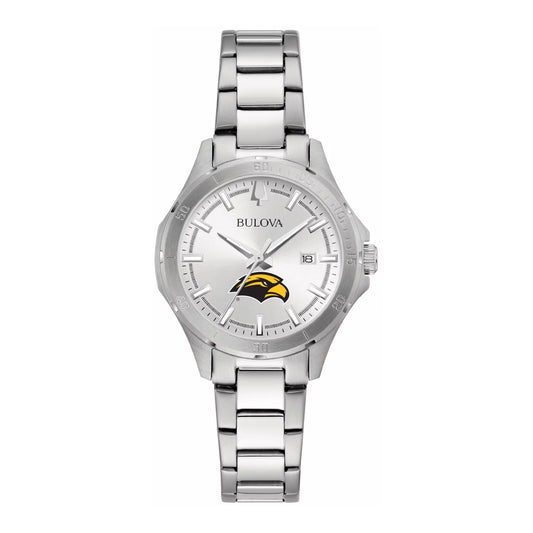 Eagles Bulova Watch Women's Stainless Golden Southern Miss Silver Sport Classic Steel