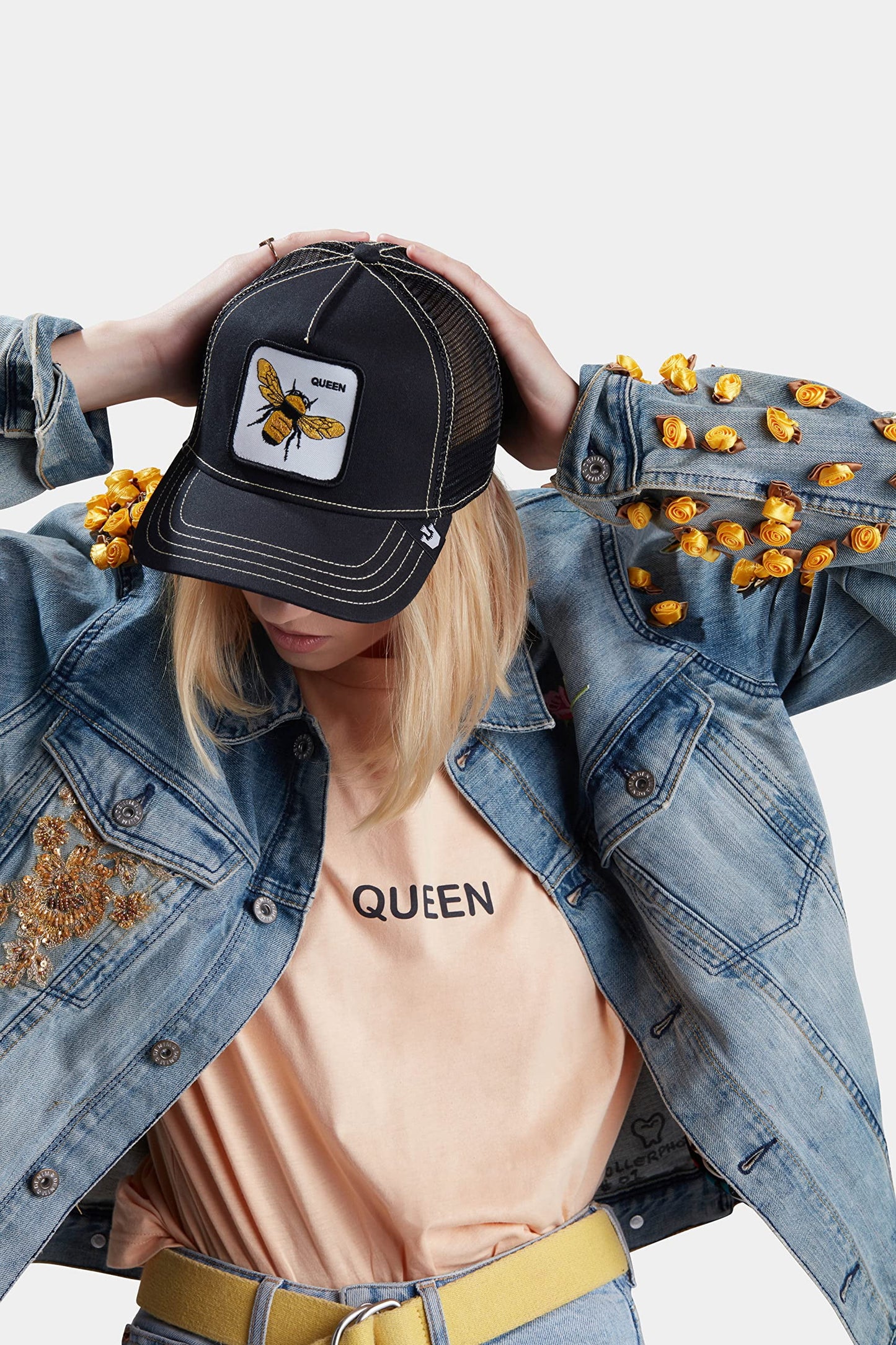 Bee), Bros. Hat, Unisex Size Trucker Goorin Farm Original Snapback The Adjustable (Queen Black One