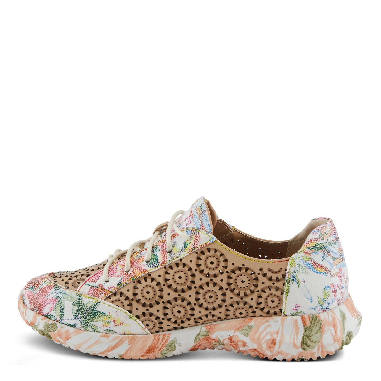 Sneaker L'Artiste 39/8.5 Lace-Up with Beige EU Jazzie Multi Flowers Women's Fashion