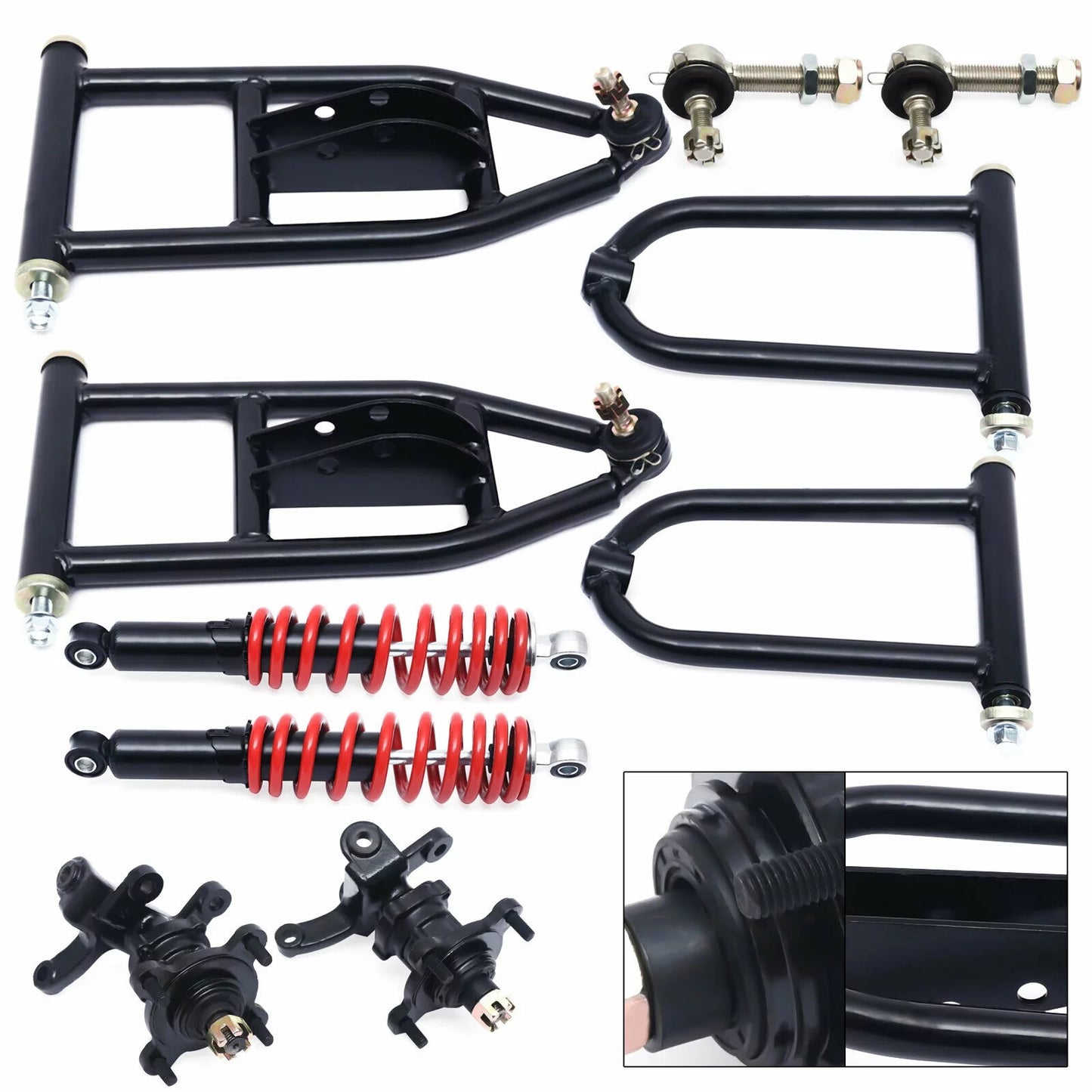 Spindle Arm Knuckle For Steering Arm Suspension Quad Kit Assembly Upper&Lower Kart Swingarm Swing For Suspension ATV Swingarm Go Bike Front A-Arm Upper/Lower Upper/Lower Buggy Kart ATV/Go