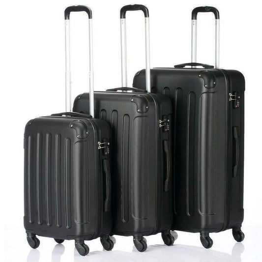 Suitcase, Bag, Luggage Set Trolley Travel pcs 3 TSA-Approved, ABS Spinner