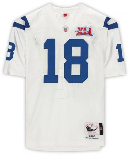 Fanatics XLI Colts Ness Mitchell Inscription "SB Jersey Autographed & Manning Authentic with - Certified Bowl Indianapolis White Peyton Authentic MVP" Super