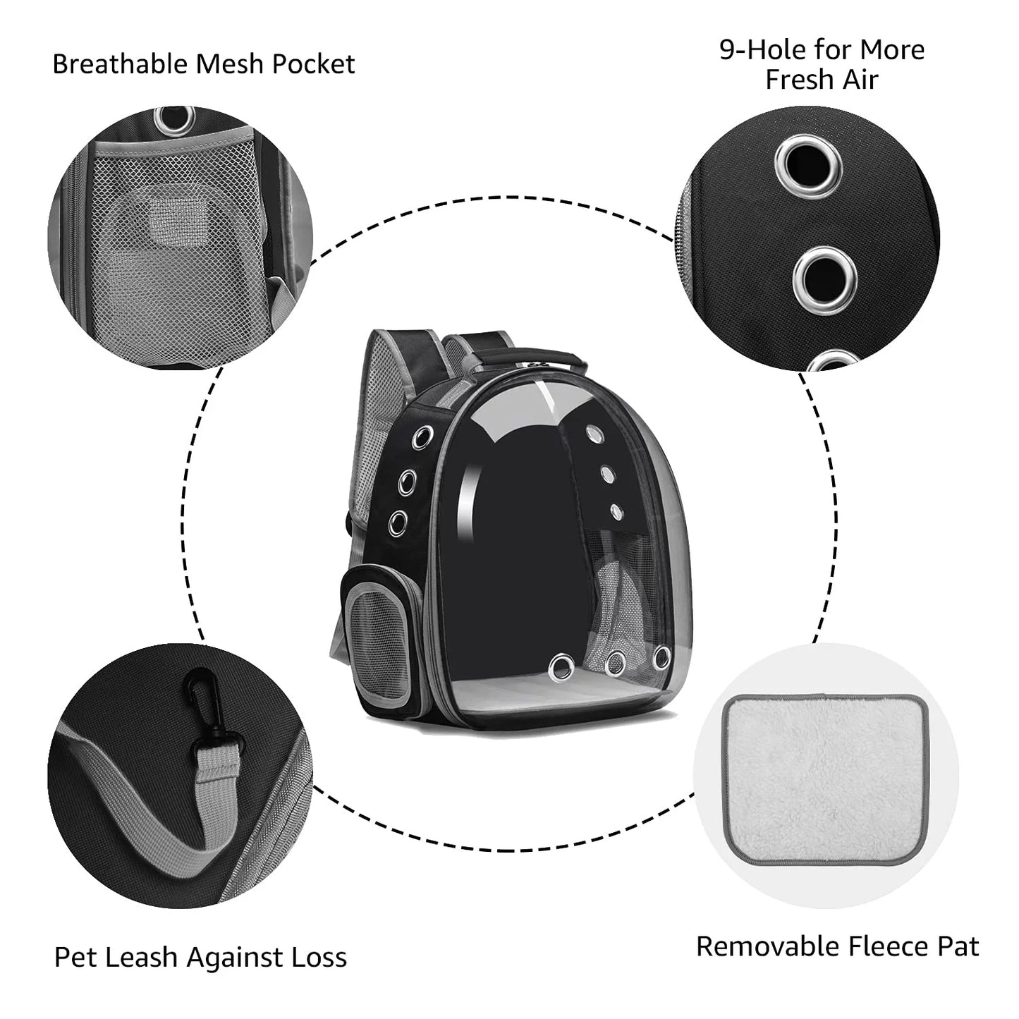 Outdoor Hiking, for for Pet Carrier Puppies,Designed Travel, and and Bubble Cats Backpack,Airline-Approved Adventures