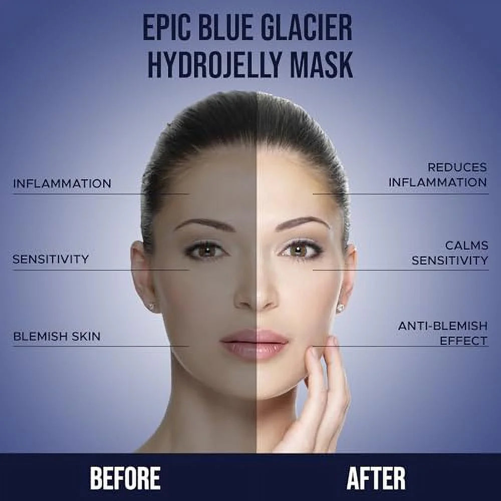 Treatment Facial Skin Suitable 30 - Luminous for All Glacier | Peel Natural Lab - Blue Mask Reducing off Anti-Aging, Dark Jelly oz fl Spot Professional Skin Skin & Epic Pack Mask, Types