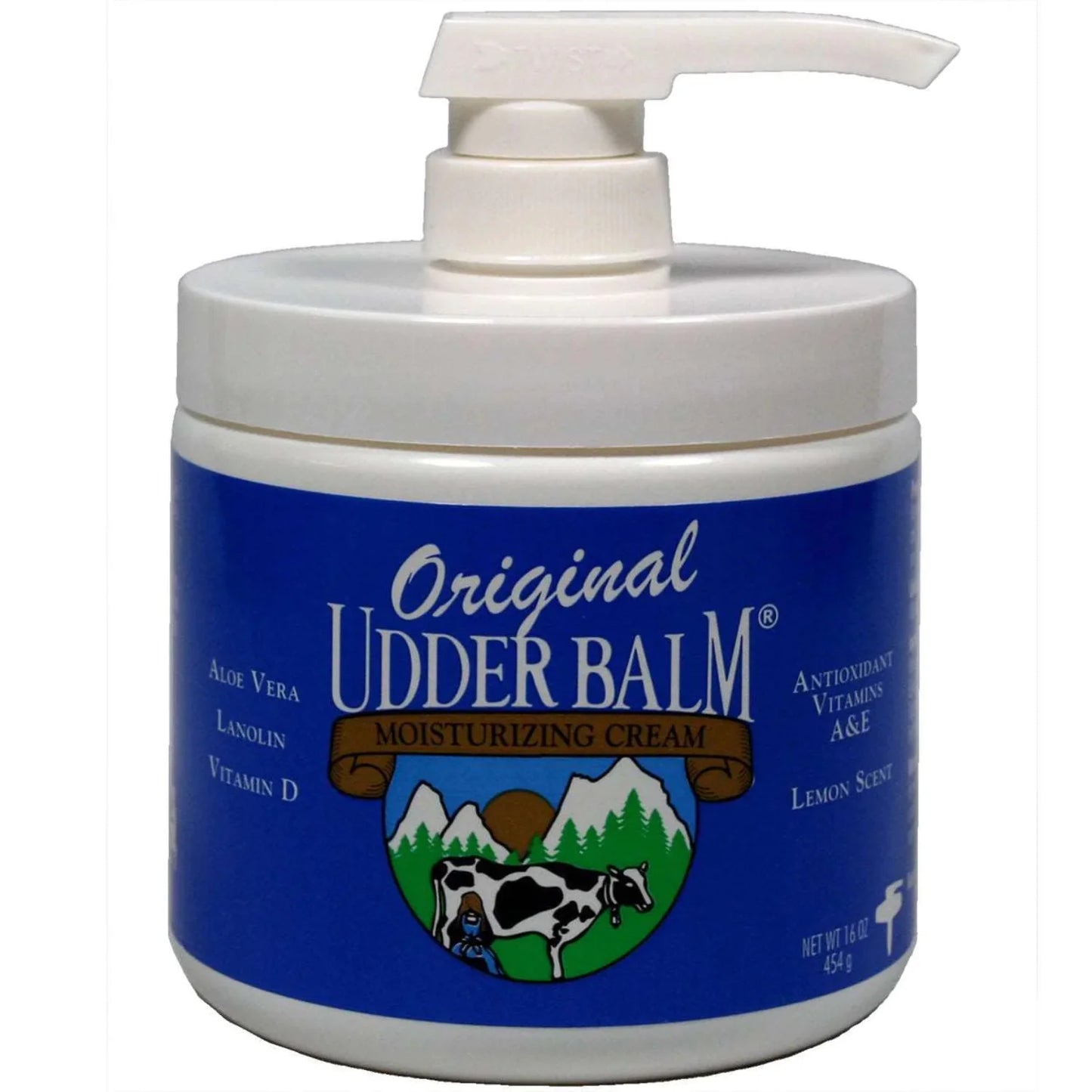 Moisturizing 16oz Balm Aloe Original Cream Pump Udder with Jar. Lanolin &