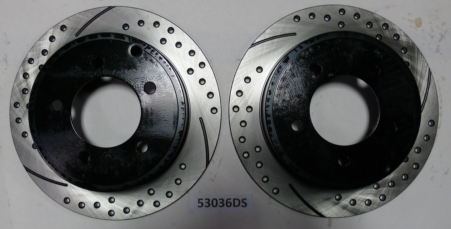 Performance Rotor Fits Approved Disc 2011 Powder Front Dodge Coated Caliber and Black Rear Slotted, 2010 Brake C2706 Pad Kit & and Drilled