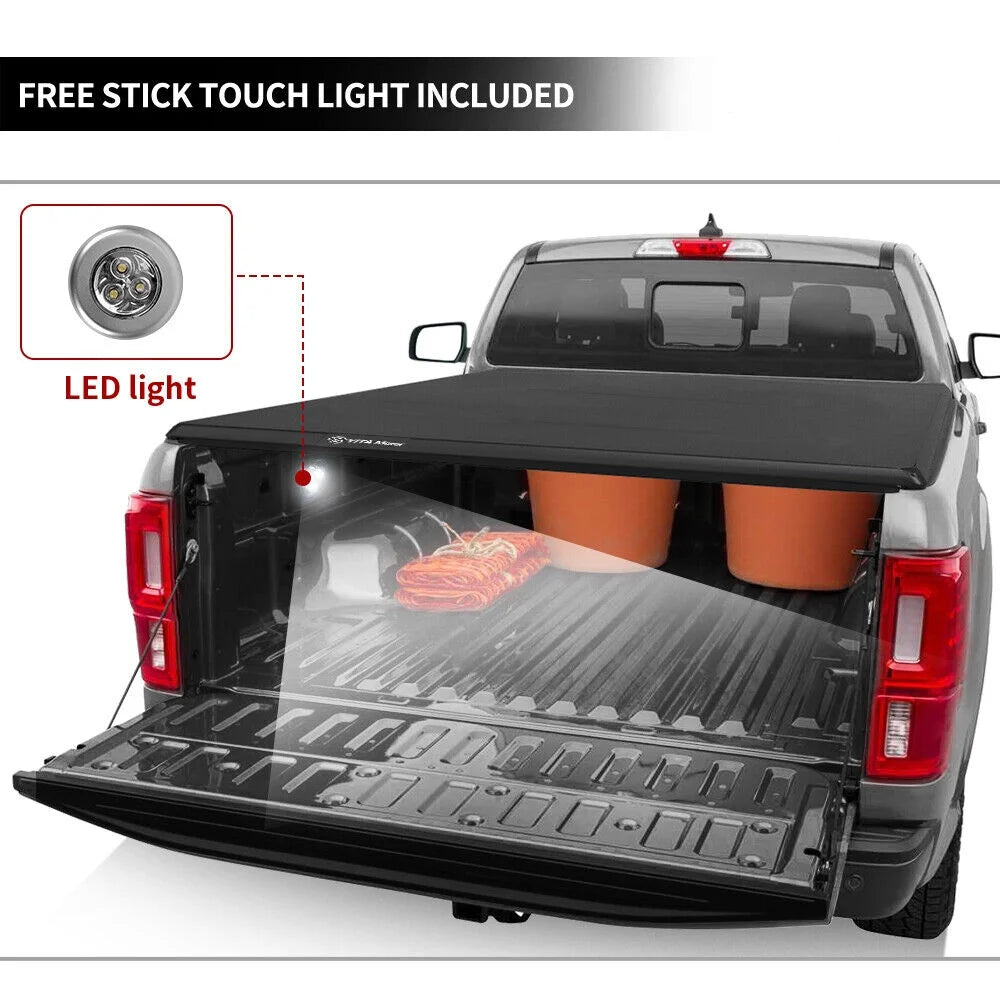 6.4ft for Classic 2500 Bed Tonneau 3500 Tri-Fold 1500 Cover Dodge Ledkingdomus Soft Ram 2002-2023