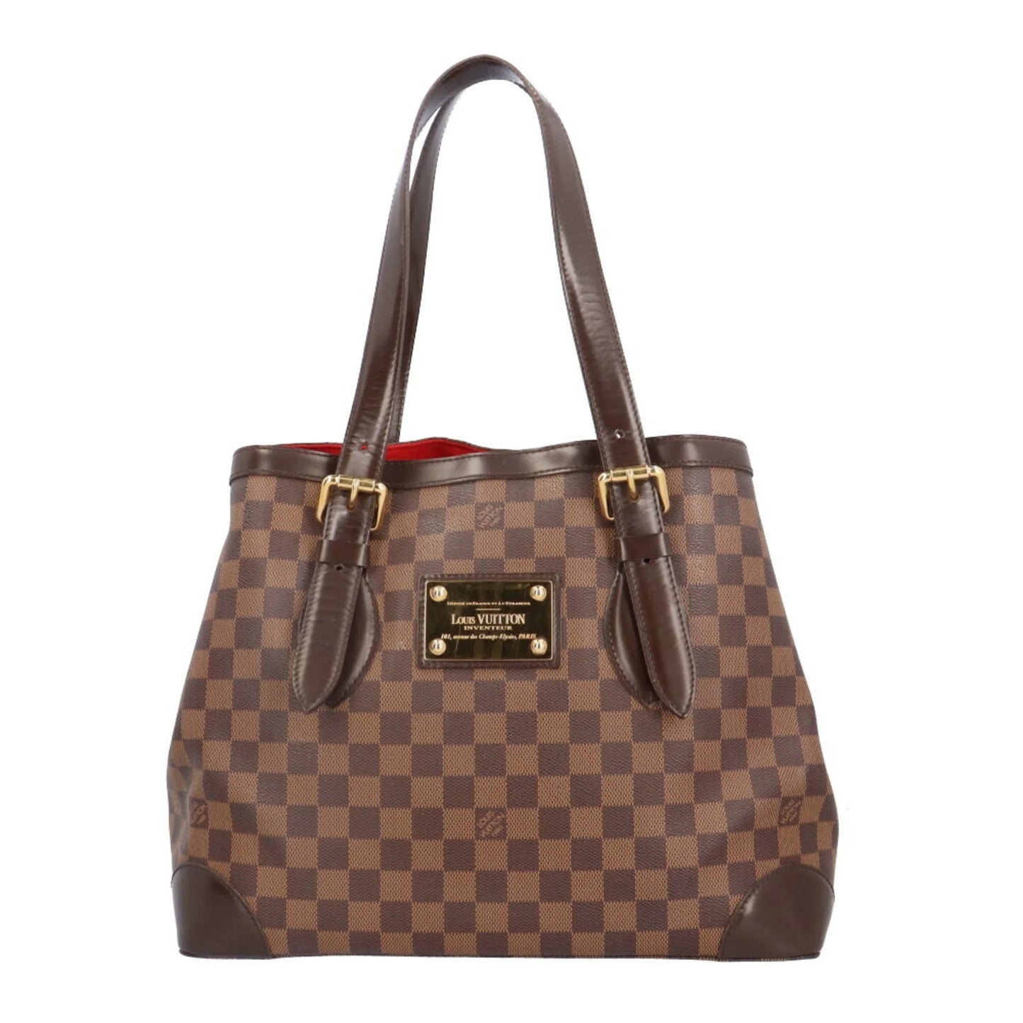 MM N51204 VUITTON Women's Louis (Good) Hampstead Shoulder Bag Brown BRB03130000004147 Pre-Owned LOUIS Vuitton Damier Canvas