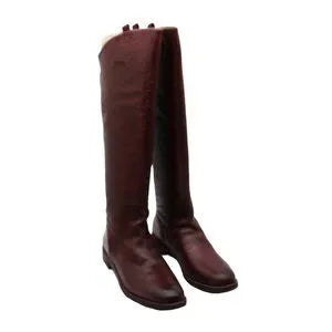 US) Padded Womens Burgundy Stitch Franco Detailing Heel(Size 9 Almond Toe Block Meyer Sarto