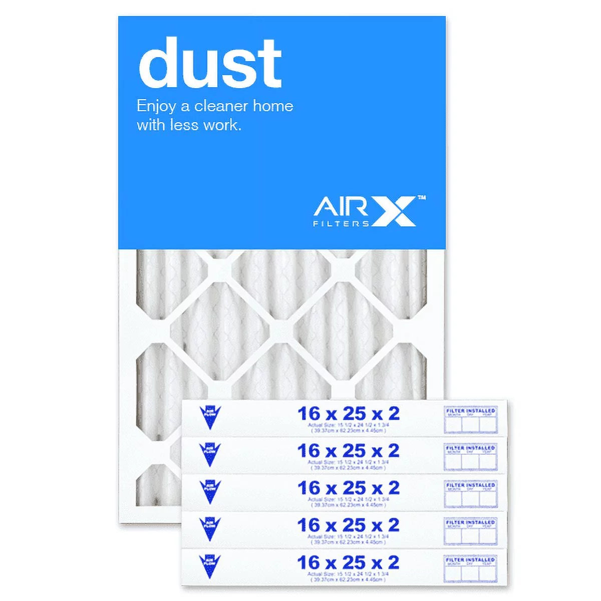 AC Filter Furnace Filter, in the AIRx Dust 16x25x2 Filters 6-Pack, HVAC 8 MERV Pleated USA Air Air Made