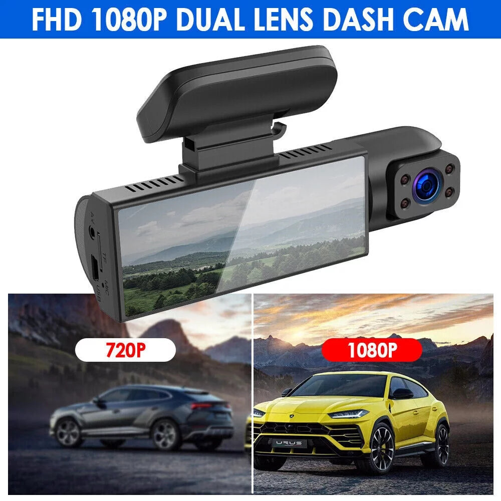 Camera DVR Car 3.16-Inch for Vision Night - Recorder Dual Enhanced Paddsun Safety Lens