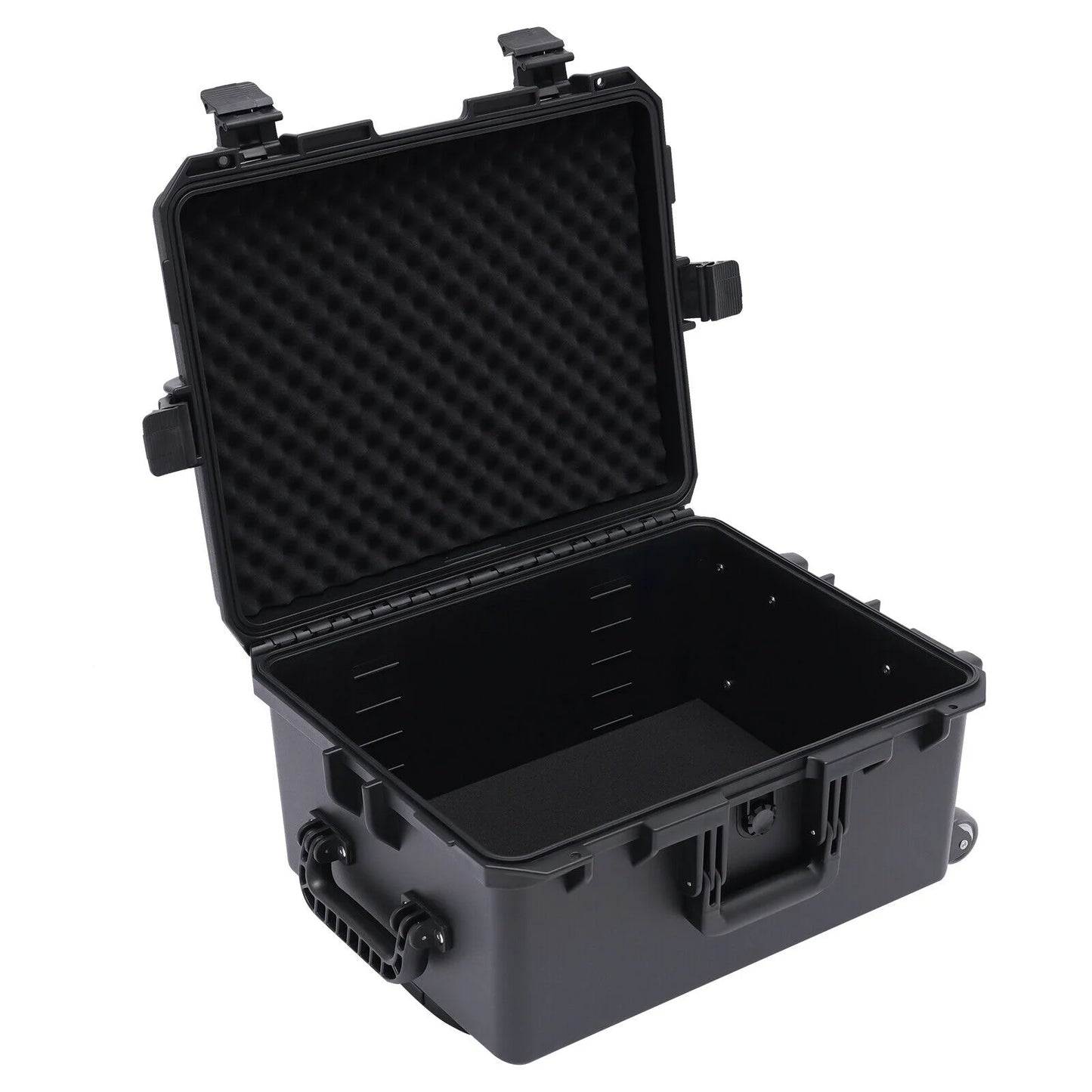 with Hard Handle 5 Water Laptop with Hard 12" Foam x Layers Equipment Large Box Black x Tools Protective Case Portable Miumaeov Camera Resistant and and Wheels 16.7" Shock 21.25" Case