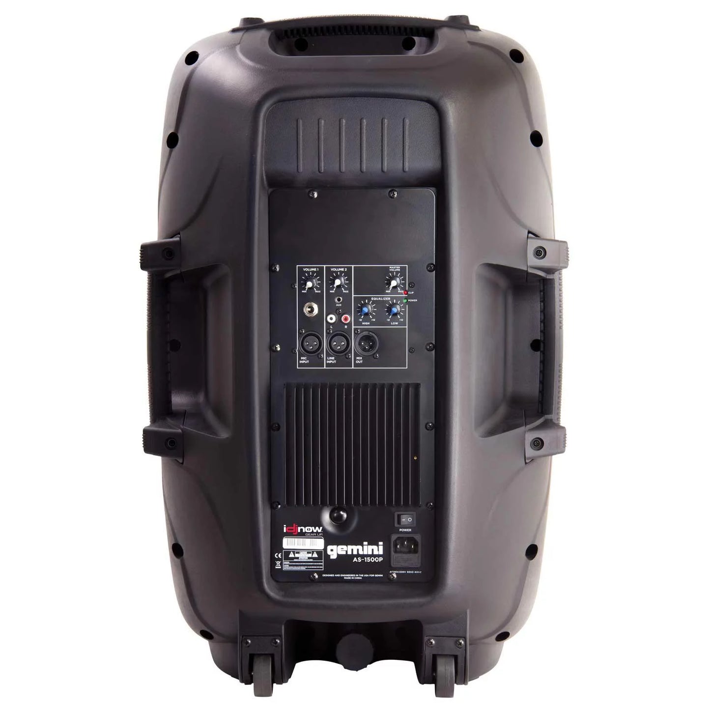 UHF Single AS-1500P GMU-M100 Speakers 15" (2) with Package Microphone Channel Active Gemini