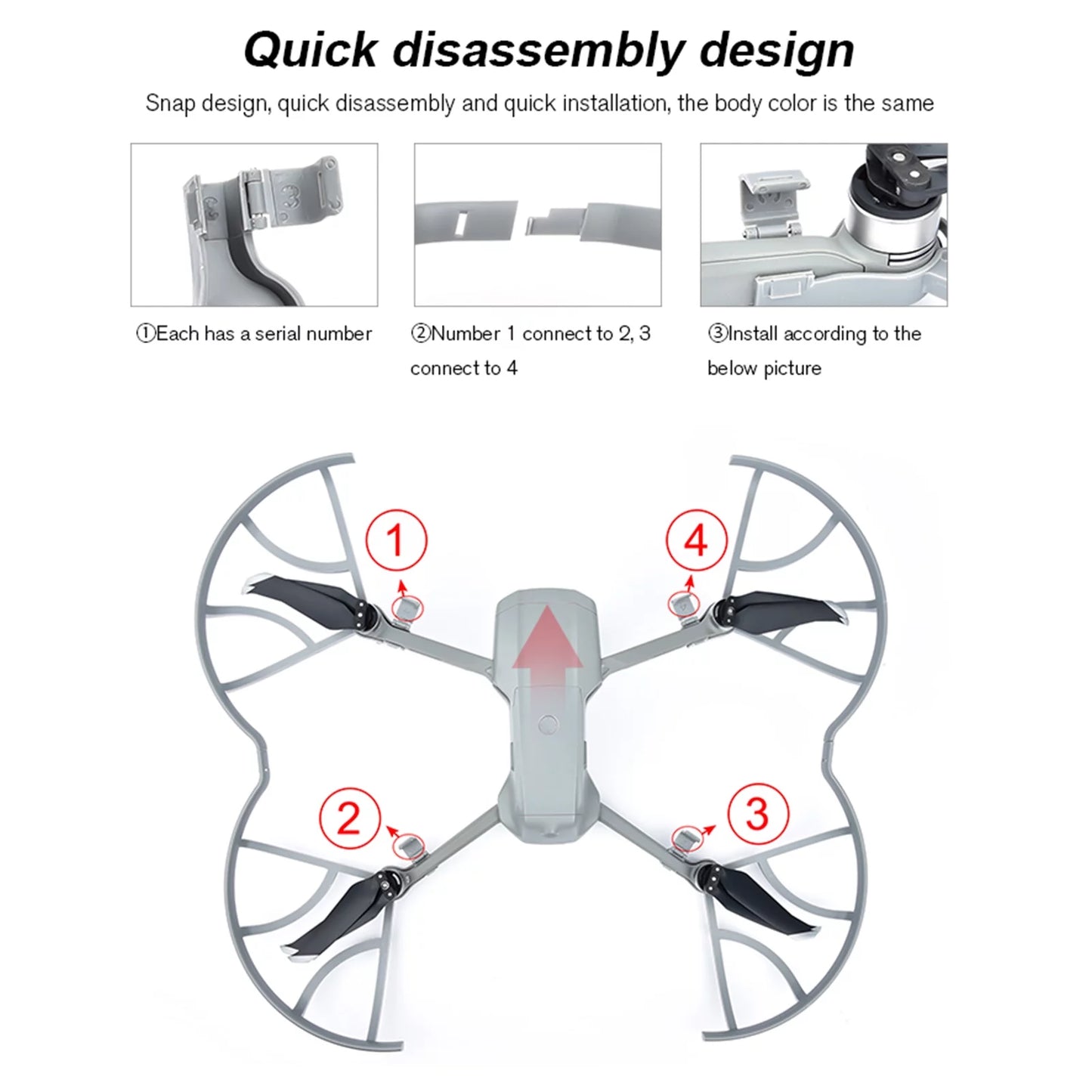 AIR Drone with 2 Propeller Propellers Air 2S/Mavic Compatible Guards Accessories Removable walmeck Protector