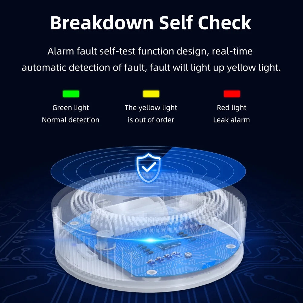 Tuya Concentration Live Display Gases Remote Device Prompt Supplys Power Decible with Alarm Detection Voice High USB Leakage Wifi Alarm APP