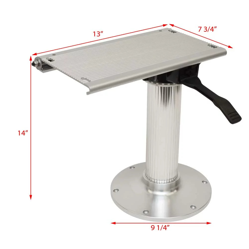 Pedestal Aluminum Polished Swivel Inch Garelick Slide 14 Seat Boat |